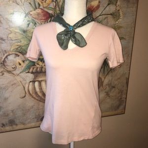 XS J Brand Pink Janis V-Neck Short Sleeve TShirt